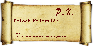 Pelach Krisztián névjegykártya