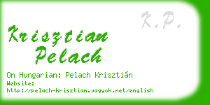krisztian pelach business card