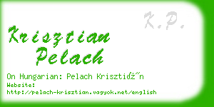 krisztian pelach business card